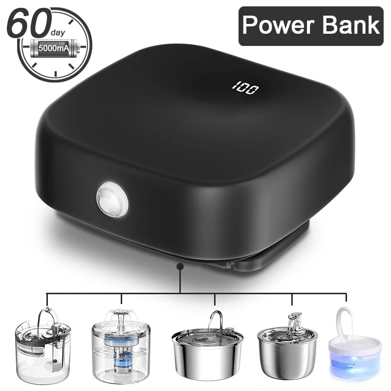 Batterie pour fontaine pour chat USB 5000mAh