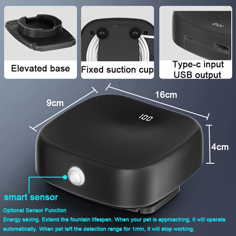 Batterie de 5000mAh pour fontaine à chat USB