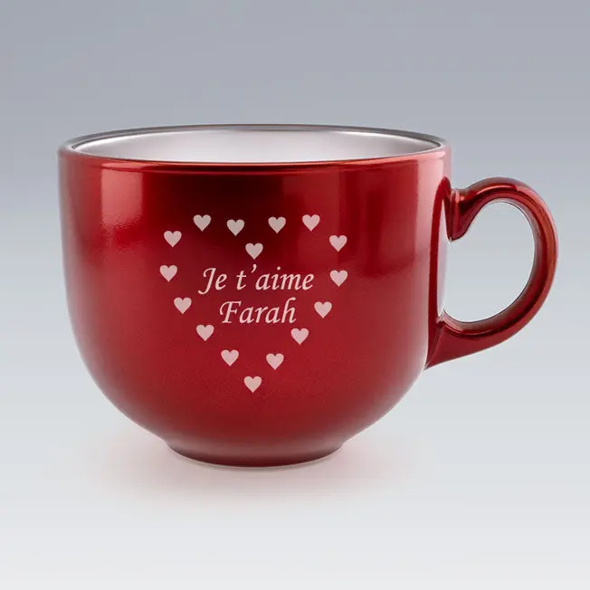 Bol Jumbo Luminarc Motifs Cœurs à Personnaliser