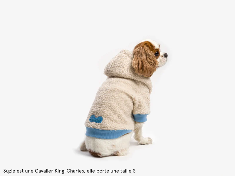 Hoodie en sherpa tout doux, pour chien