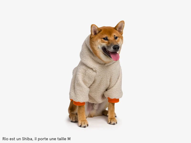 Hoodie en sherpa tout doux, pour chien