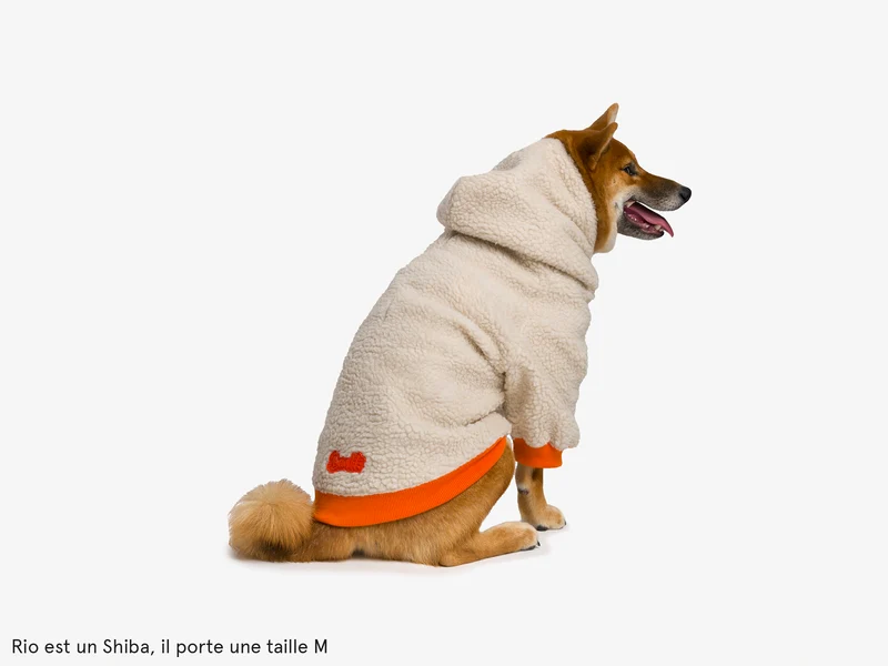 Hoodie en sherpa tout doux, pour chien
