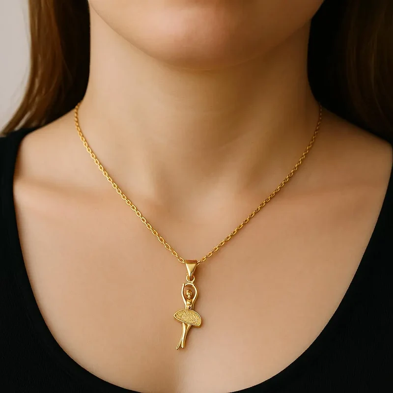 Collier Ballerine dans sa Boîte écrin bleue