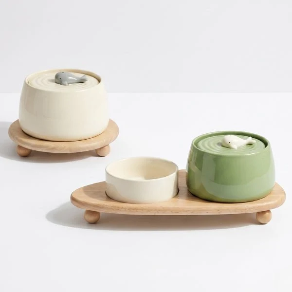 Fontaine à eau chat en céramique durable - NaturaFresh™