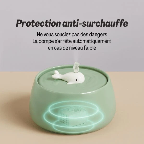 Fontaine à eau chat en céramique durable - NaturaFresh™