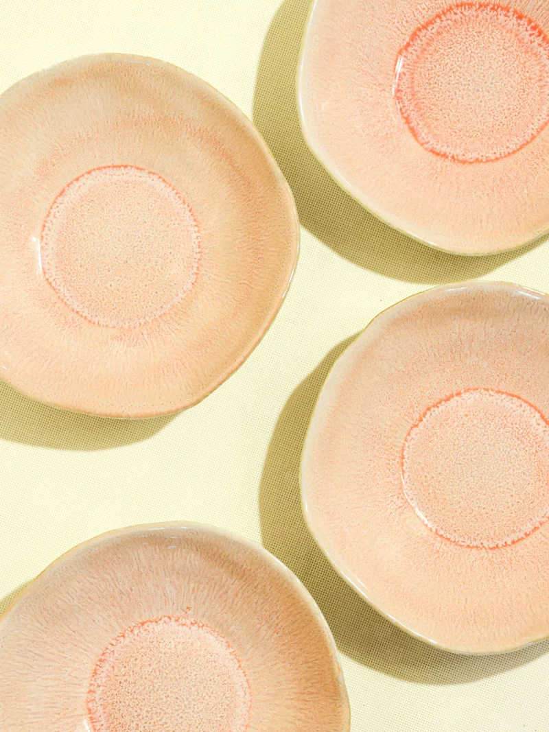 Assiette creuse Onda | Corail doré