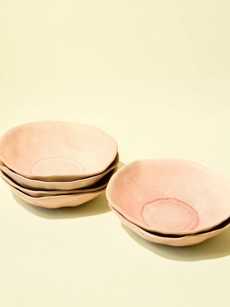 Assiette creuse Onda | Corail doré