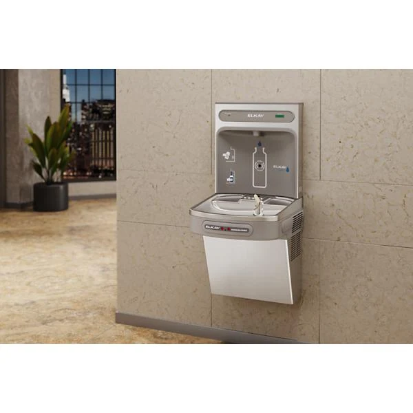 Fontaine à eau sans contact Elkay LZO8WSS2KN avec remplissage ultra-rapide des bouteilles – Acier inoxydable – Idéale pour les écoles et les salles de sport | Jusqu'à 5,7 litres par minute – Max. 30 L/h