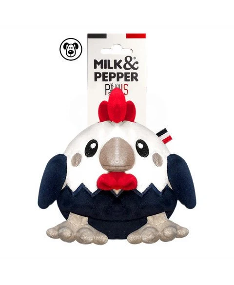 Jouet pour chien peluche Théophile Milk & Pepper 🐓