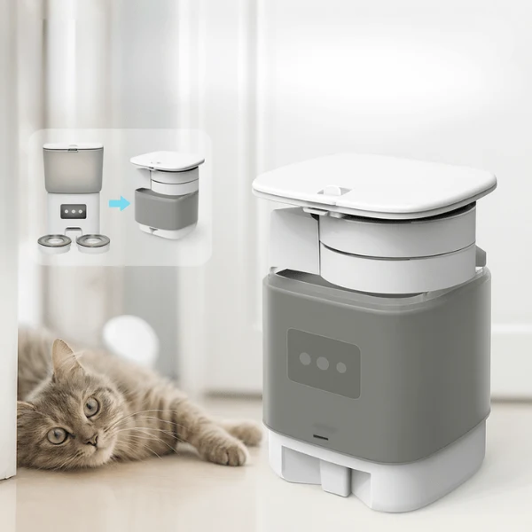 Distributeur automatique de croquettes chat - TwinBowl Feeder™