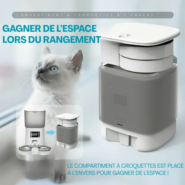 Distributeur automatique de croquettes chat - TwinBowl Feeder™