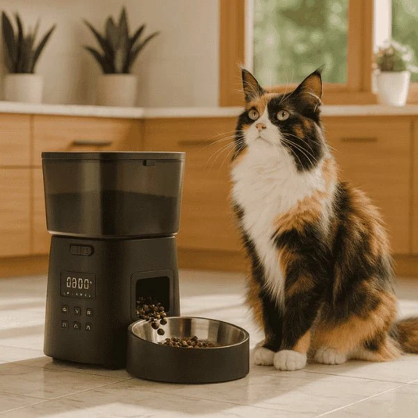 Distributeur croquettes pour chat automatique - MiniFeed™