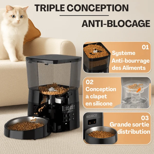 Distributeur croquettes pour chat automatique - MiniFeed™