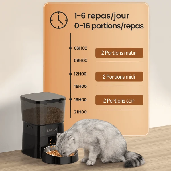 Distributeur croquettes pour chat automatique - MiniFeed™