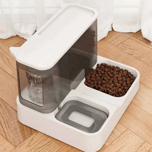 Distributeur croquettes pour chat - eau séparée - PurrCroq™