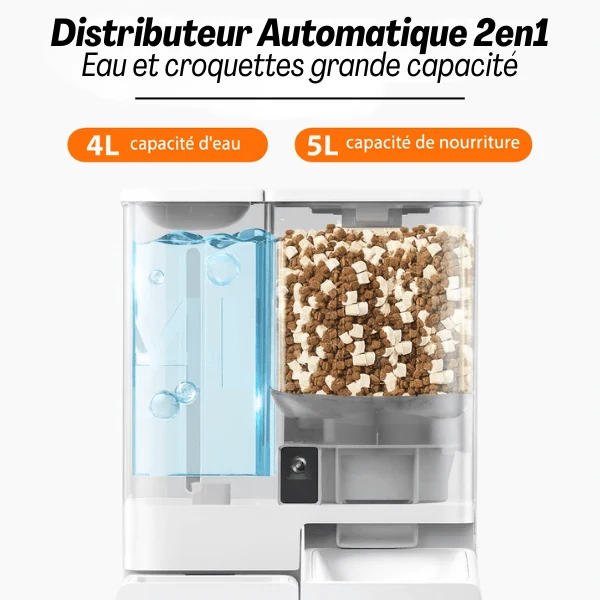 Distributeur de croquettes chat - automatique et eau - FullFeeder™