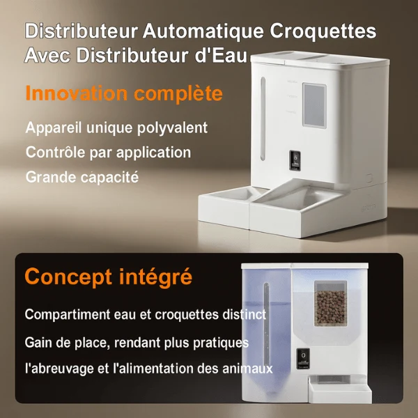 Distributeur de croquettes chat - automatique et eau - FullFeeder™