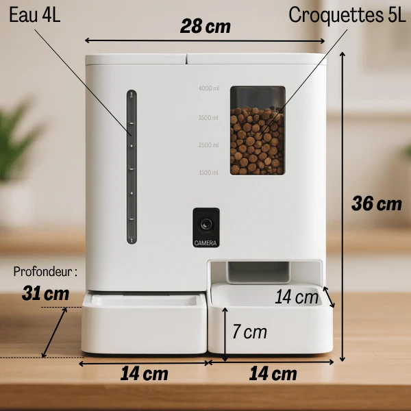 Distributeur de croquettes chat - automatique et eau - FullFeeder™