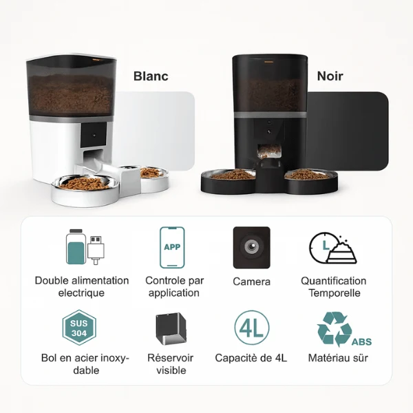 Distributeur croquette chat automatique - Station FullControl™ : 4 L et 6 L