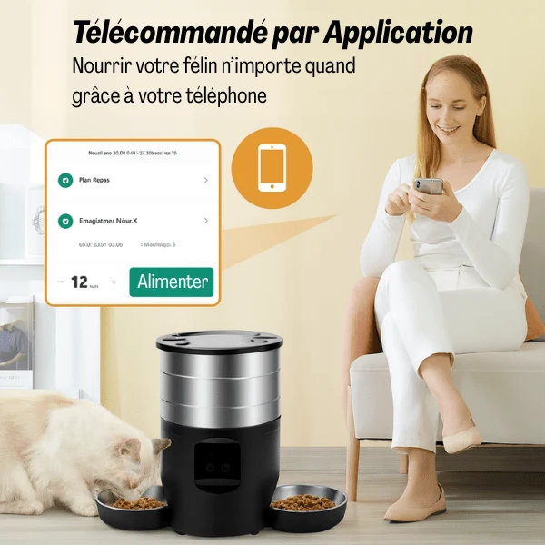 Distributeur automatique croquettes chat - FeederWifi™