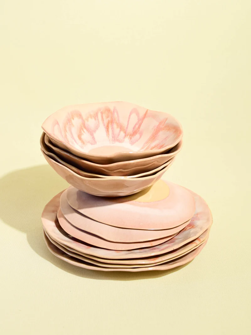 Service pour 4 Onda | Rose anémone