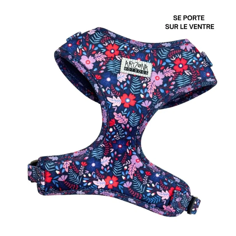 Harnais en H pour chien Violala - floral chic