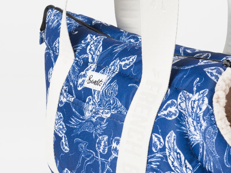 Sac pour chien, motif exotique