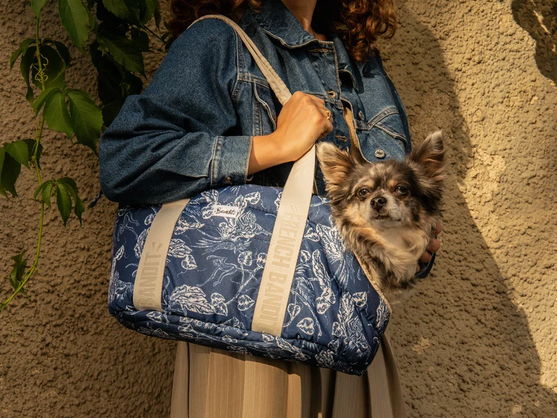 Sac pour chien, motif exotique