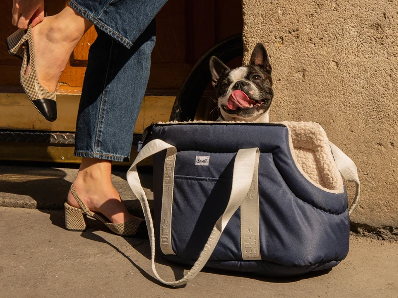 Sac pour chien, motif uni