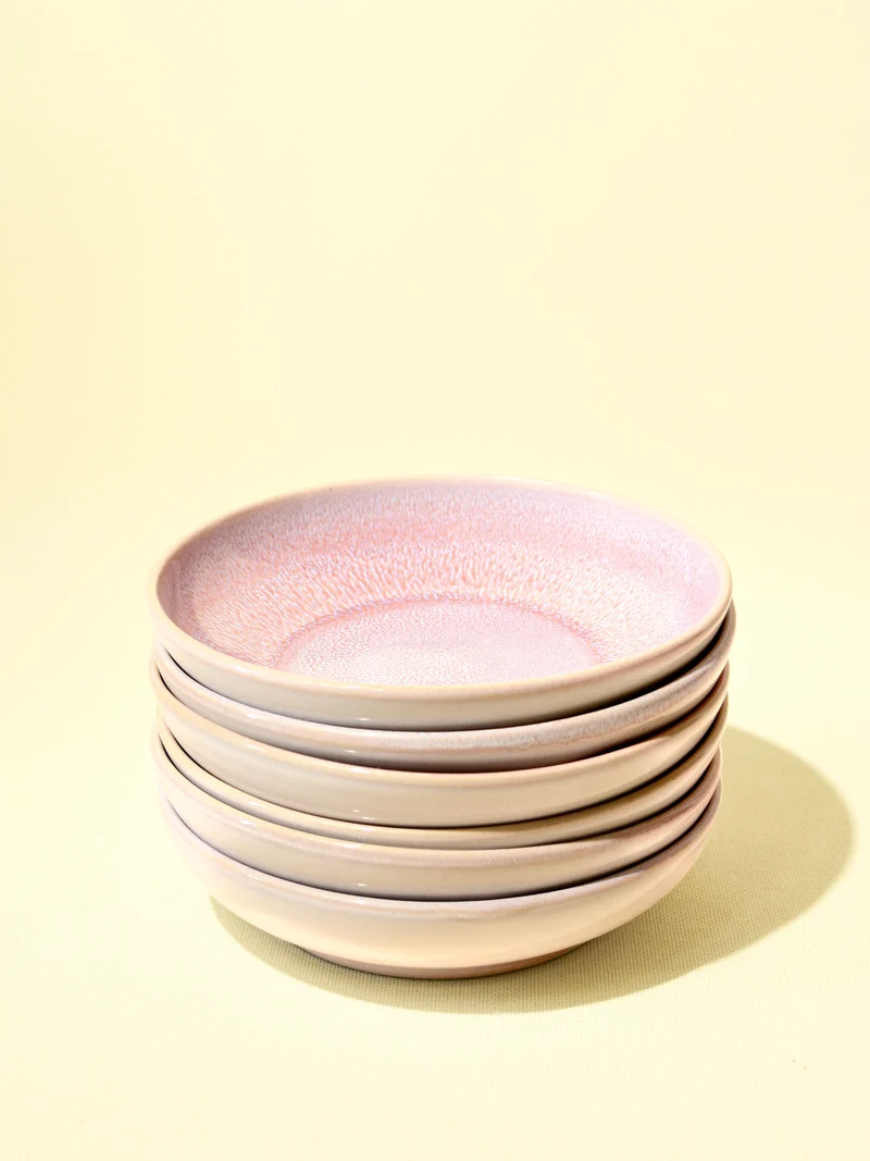 Assiette creuse | Rose minéral
