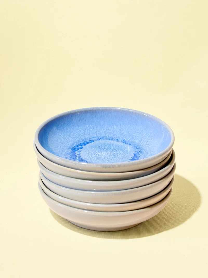 Assiette creuse | Bleu minéral