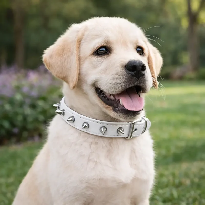 Collier chien cuir violet