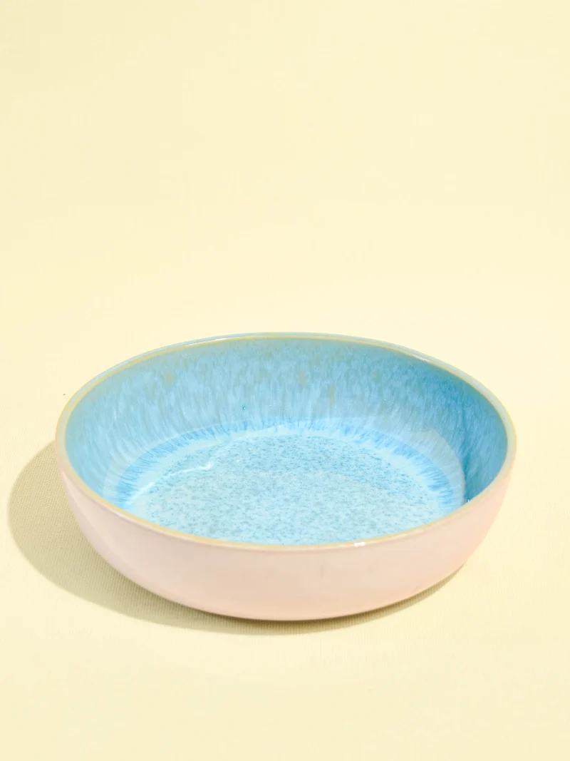 Plat de service rond | Bleu água