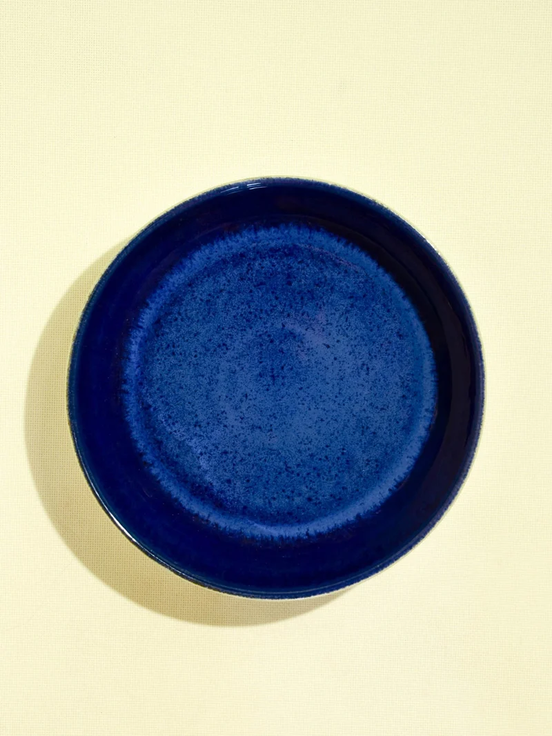 Plat de service rond | Bleu odyssée