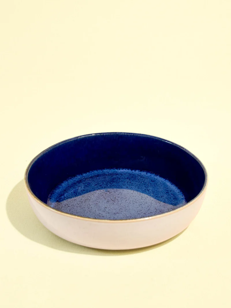 Plat de service rond | Bleu odyssée