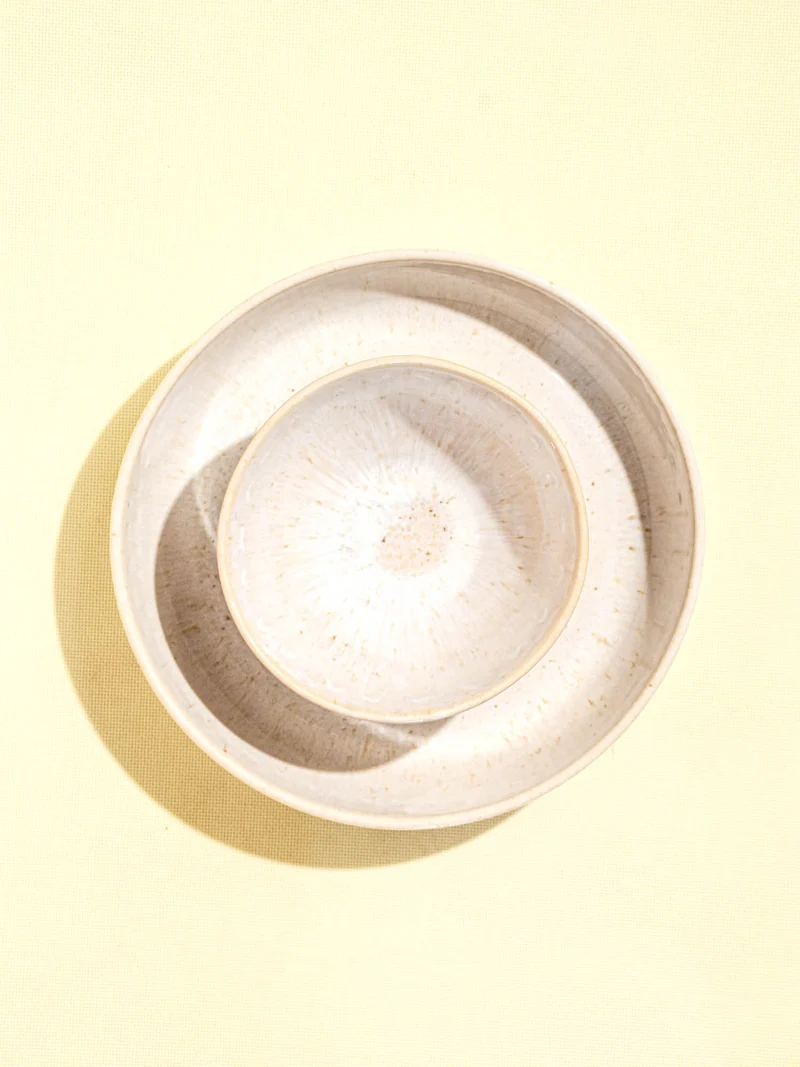 Plat de service rond | Blanc audacieux