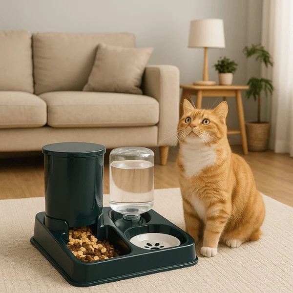Distributeur de croquettes chat | Station2en1™