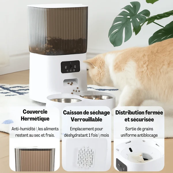Distributeur automatique de croquettes pour chat - AutoPilot Pro™
