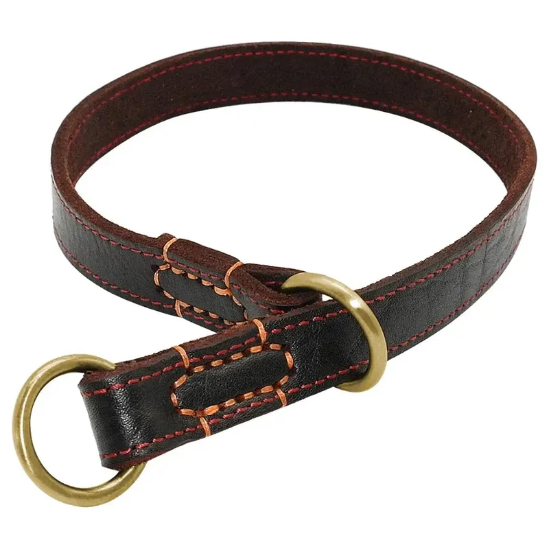 Collier étrangleur en cuir pour grand chien