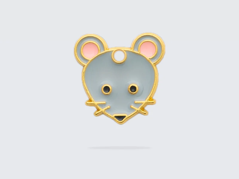 La médaille souris à graver pour chat