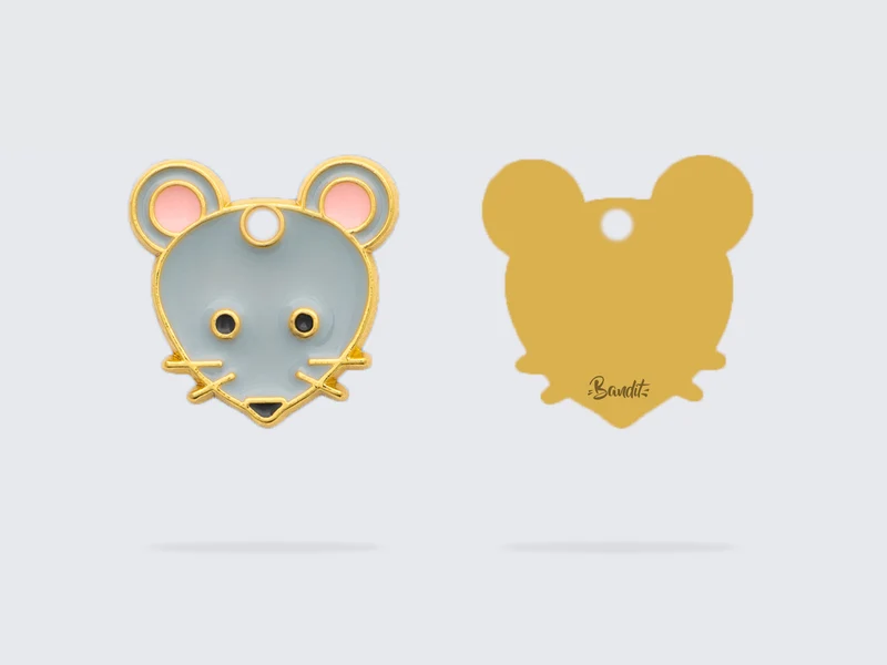 La médaille souris à graver pour chat