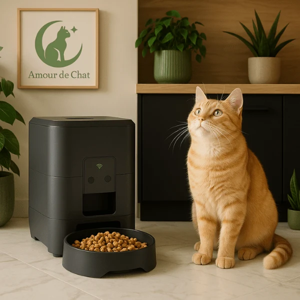 Distributeur de croquettes pour chat automatique - CroqTech™