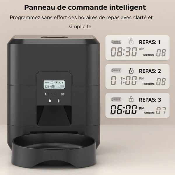 Distributeur de croquettes pour chat automatique - CroqTech™