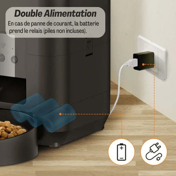 Distributeur de croquettes pour chat automatique - CroqTech™