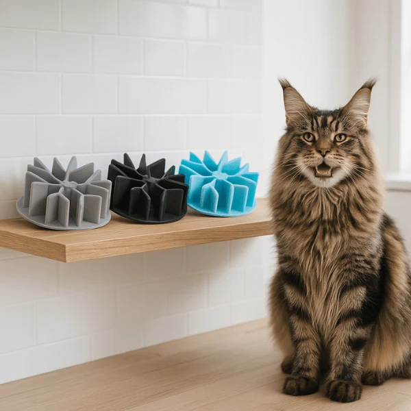 Gamelle pour chat anti glouton - Insert gamelle flocon - InterBowl™
