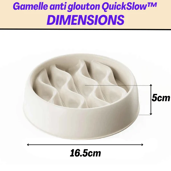 Gamelle anti glouton chaton - Reliefs doux ondulés - QuickSlow™
