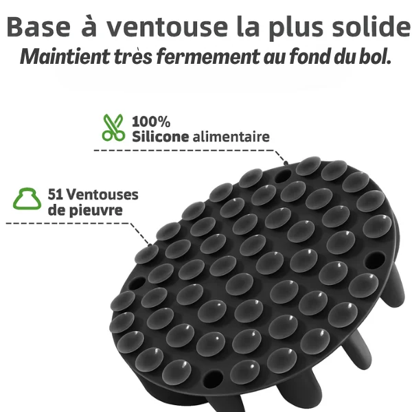 Gamelle anti-glouton chat - Insert silicone à ventouses - BaseBowl™