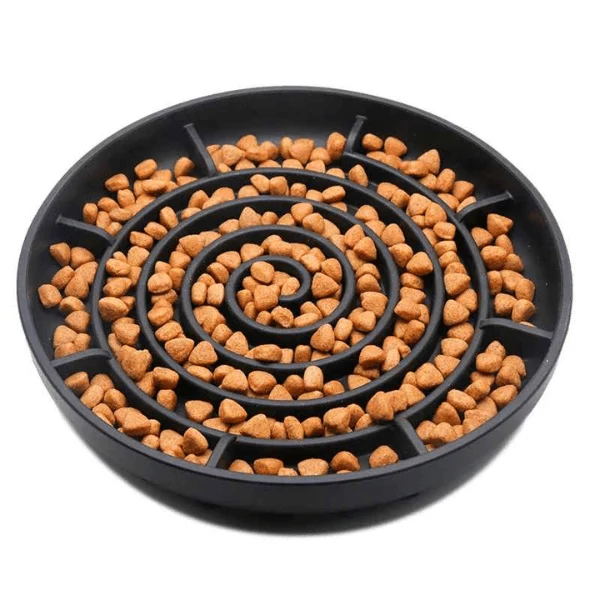 Gamelles anti glouton chat - Labyrinthe anti anxiété - Spiral Bowl™