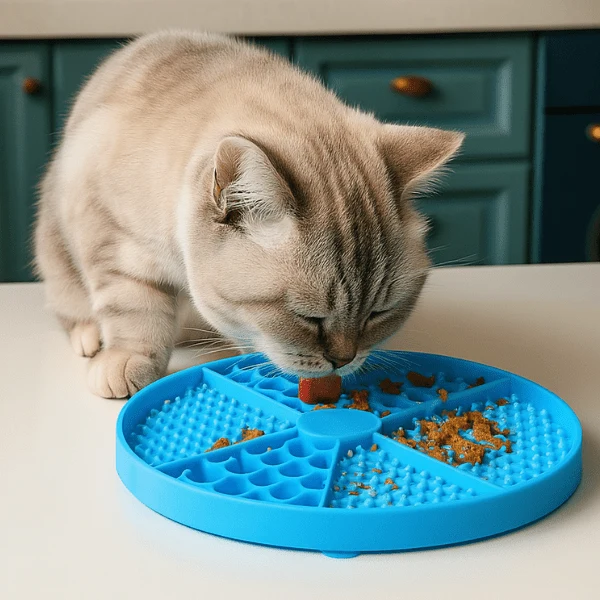 Gamelles anti glouton chat - Compartiments et léchage - Base AntiCroc™