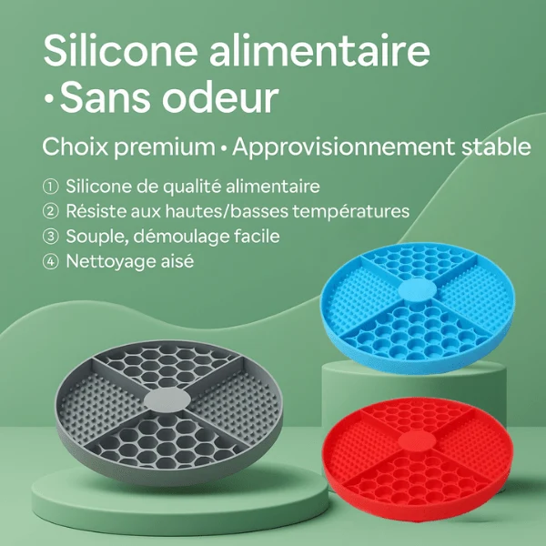Gamelles anti glouton chat - Compartiments et léchage - Base AntiCroc™